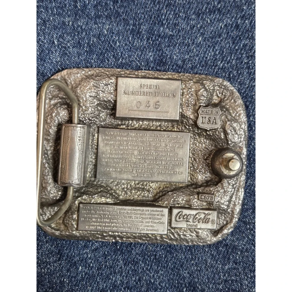 90s Coca-Cola Racing Belt Buckle w/ COA - Original Box 1997 Limited